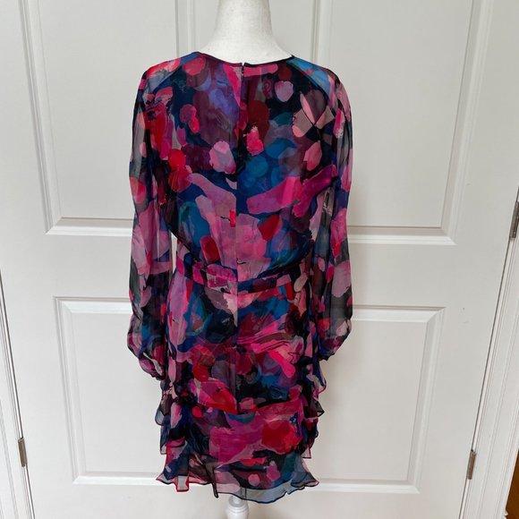 Marengo Abstract Chiffon Silk Blouson Dress from PARKER - Picture 4 of 8